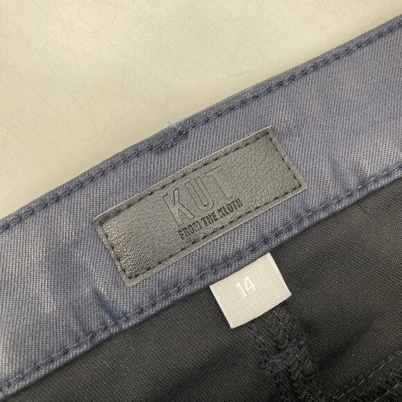Kut From The Kloth Size 14 High Rise Mia Fab Ab Toothpick Jeans Nightfall Coated - Picture 8 of 11